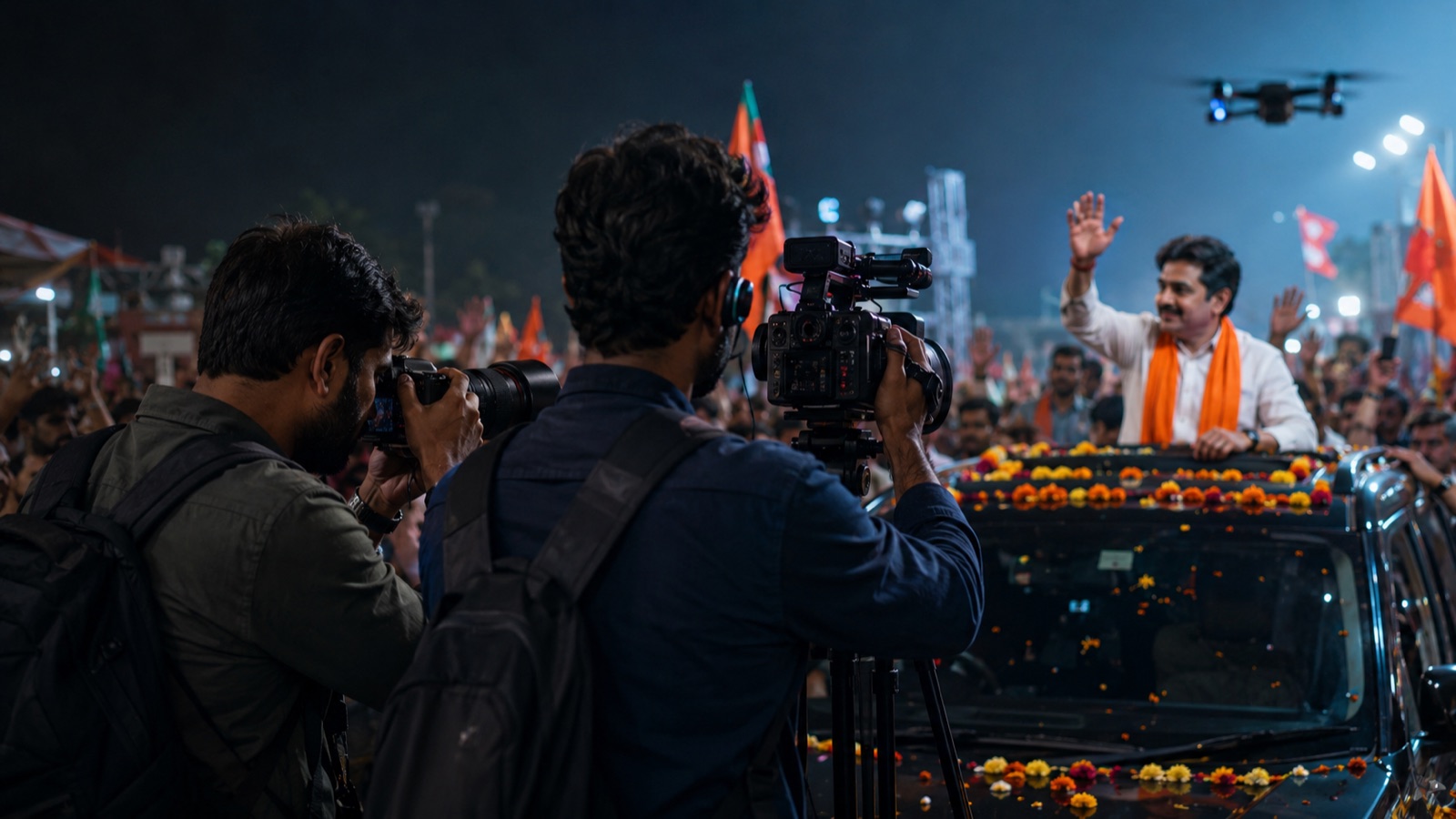 Ground campaign media coverage team