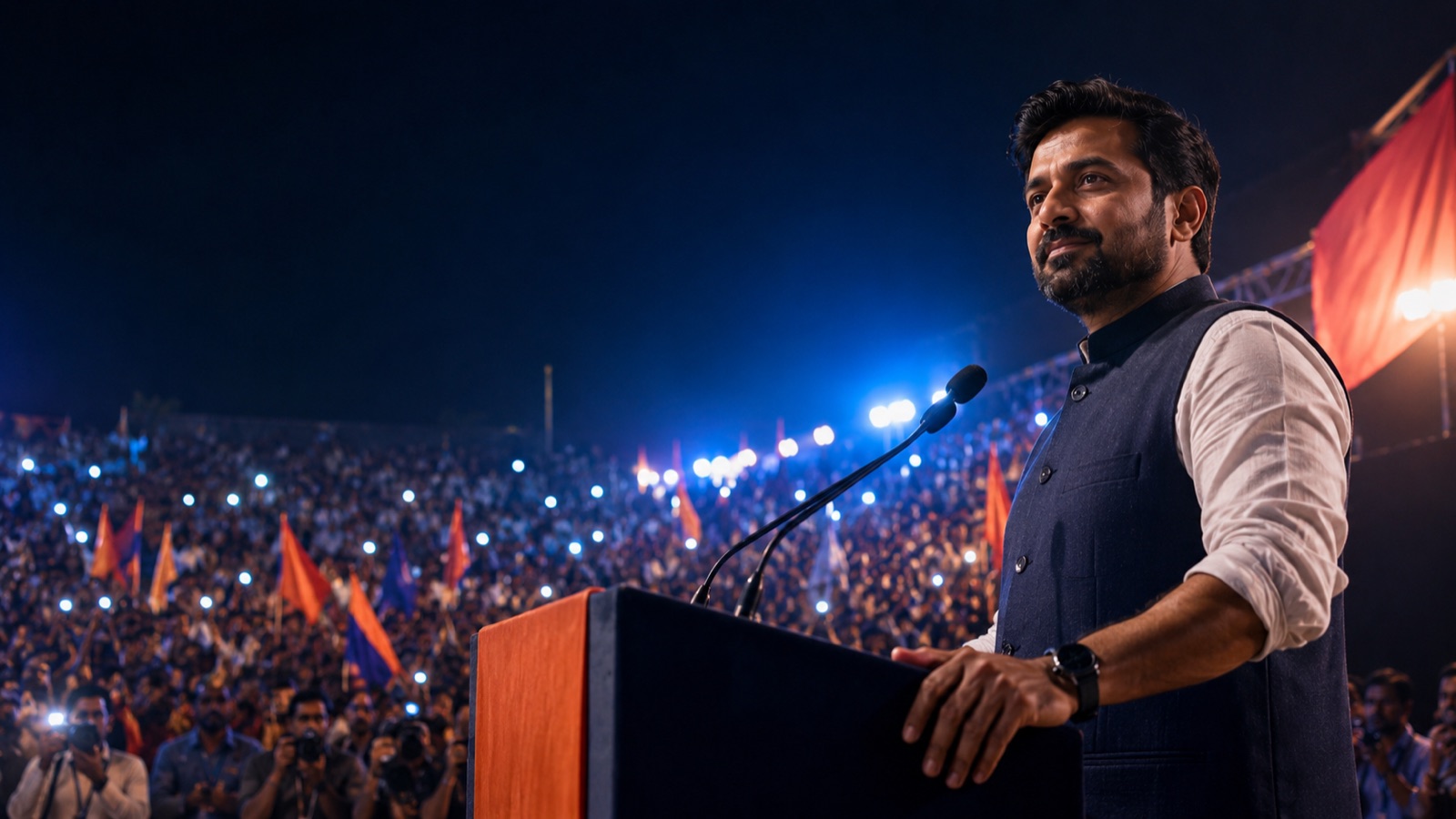 Political rally content and short-form video production